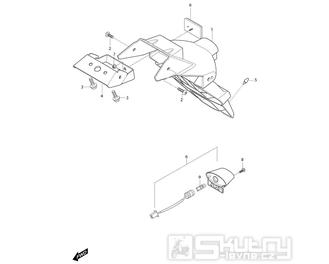 50 Zadní blatník a osvětlení SPZ - Hyosung GT 650i ND
