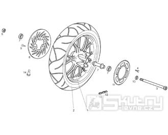 66.09 Zadní kolo, brzdový kotouč, rozeta - Gilera SMT 50 D50B0 od roku 2005 (ZAPABB01)