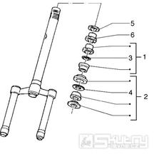 T27 Tyč řízení, ložiska - Gilera Stalker 50 do roku 2005 (ZAPC13000...)