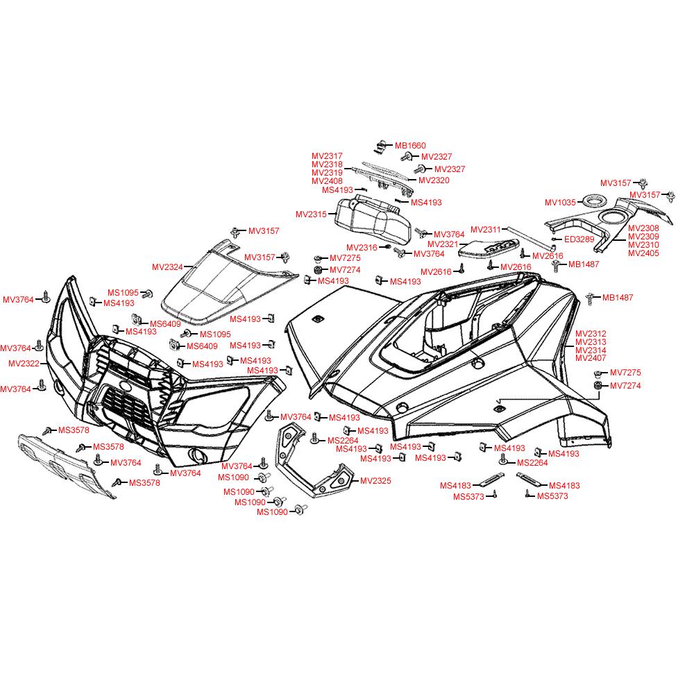 F05 Přední kapotáž - Kymco MXU 300 R