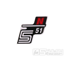 Nápis S51 N samolepicí fólie červená pro Simson S51 / S51 Enduro