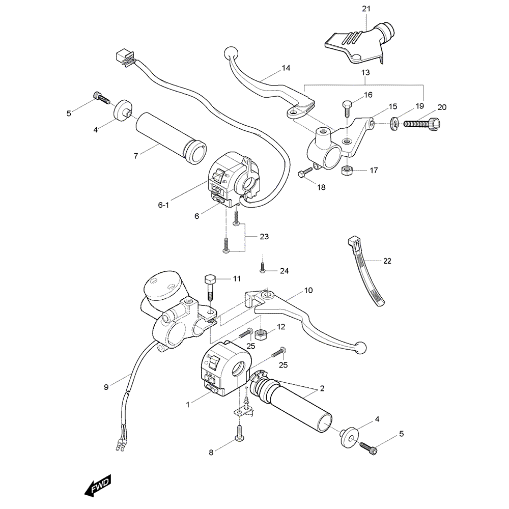 FIG40 Gripy / Přepínače - Hyosung GV 125M C Aquila