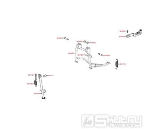 F15 Hlavní stojan / boční stojan / nakopávací páka - Kymco Agility 50 RS 4T KG10S