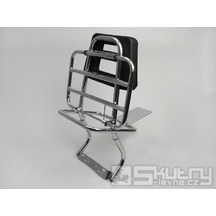 Zadní nosič s opěrkou Moto Nostra pro Vespa PX 80, PX 125, PX 150, PX 200, chrom