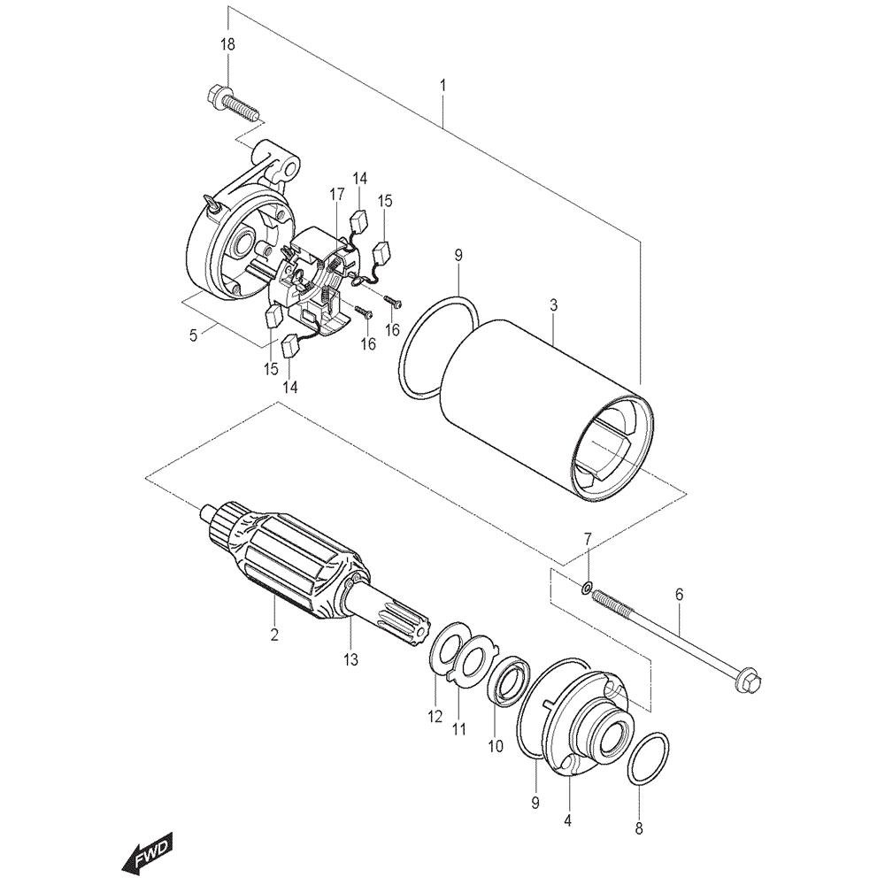 FIG17 Startér - Hyosung GT 125 NE