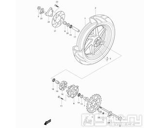 46 Zadní kolo - Hyosung GT 250i N (Naked)