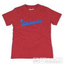 Pánské triko Vespa Colors logo - červené - velikost M