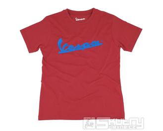 Pánské triko Vespa Colors logo - červené - velikost S