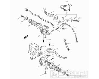 39 Gripy / Přepínače / Páčky - Hyosung GT 125 N (Naked)