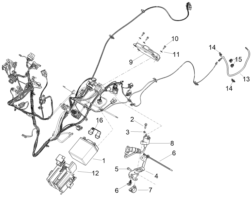 Elektrický systém pro Aprilia SR GT COMPACT 125 ie 4T 4V LC 21- E5 (EMEA-EU) [RP8MD5100] - kopie 1