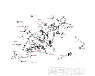 F20 Rám, držáky na rámu a hadice chlazení - Kymco MXer 150