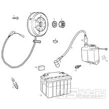 65.22 Magneto dobíjení, zapalovací cívka, baterie - Gilera SMT 50 D50B0 od roku 2013