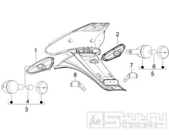 6.04 Zadní světlo a blinkry - Gilera Stalker 50 Naked 2008 (ZAPC40102)