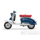 Sedlo BGM PRO Pegasus nýtované se štítkem, červené, pro Lambretta LI, LI S, SX, TV, DL, GP