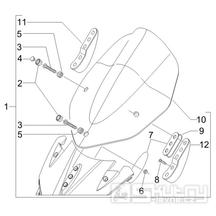 2.27 Štít přední kapotáže - Gilera Nexus 500 4T LC 2009-2011 (ZAPM35200)