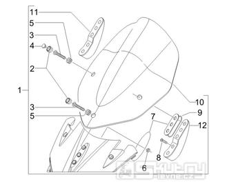 2.27 Štít přední kapotáže - Gilera Nexus 500 4T LC 2009-2011 (ZAPM35200)