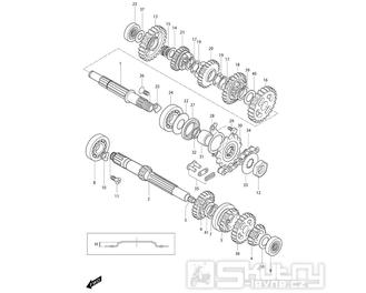 FIG15 Převodovka - Hyosung GT 250i NE (Naked)
