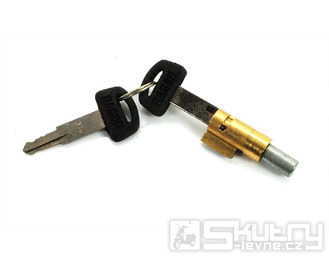 Zámek řízení mosazný 8mm se 2 klíči pro Puch Maxi, Zündapp, Kreidler (2. jakost)
