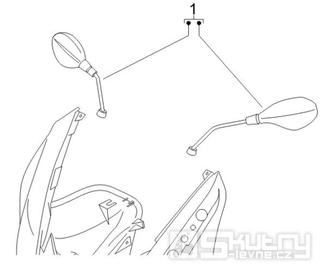 2.45 Zrcátka - Gilera Nexus 250 4T LC 2006 UK (ZAPM35300)