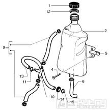 T23 Nádobka chladící kapaliny - Gilera Runner VX 125 4T (ZAPM24100, ZAPM24000)