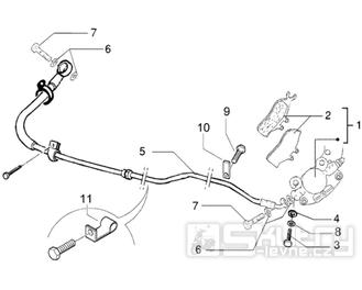 T36 Zadní brzdový třmen - Gilera DNA 50ccm 2T 2005 (ZAPC270003000001)