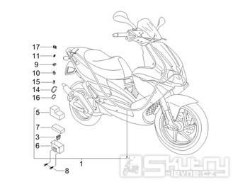 6.08 Elektroinstalace, pojistky - Gilera Runner 50 PureJet SC 2006 (ZAPC46200)