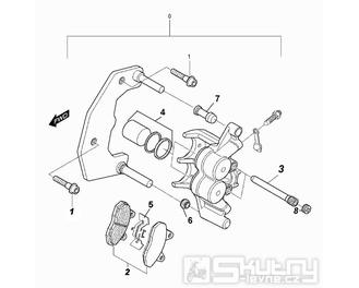 39 Přední brzdový třmen - Hyosung RX 125