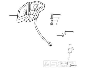 3.02 Tachometr - Gilera SMT 50 od roku 2006, D50B0 (ZAPG12D1)