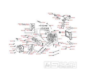 E02 Hlava válce a ventily pro Kymco K-XCT 125i [RFBD81000] (SK25BA) D8