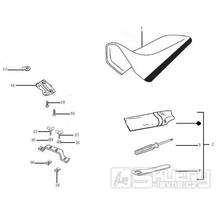 2.39 Sedadlo, nářadí - Gilera SMT 50 od roku 2006, D50B0 (ZAPG12D1)