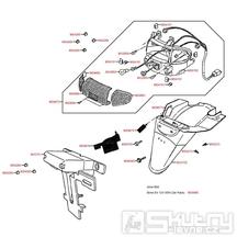 F18 Zadní osvětlení a blatník - Kymco Yager/Spacer 125 [10 kola] SH25AA