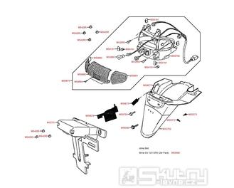 F18 Zadní osvětlení a blatník - Kymco Yager/Spacer 125 [10 kola] SH25AA
