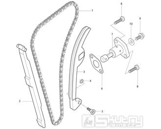 09 Rozvodový řetěz - Hyosung GT 250i R