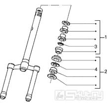 T26 Tyč řízení, ložiska - Gilera Storm 50ccm 1998-2005 (TEC2T...)