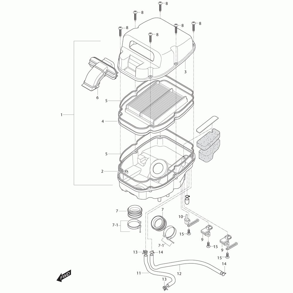 12 Vzduchový filtr - Hyosung GT 650i N (Naked)