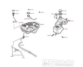 F10 Nádrž a palivový kohout - Kymco Like 50 2T KE10AA