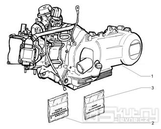 1.02 Motor, těsnění motoru - Gilera Runner 200 VXR 4T LC 2006 UK (ZAPM46400)