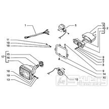 T36 Přední a zadní osvětlení, blinkry - Gilera RK 50ccm (VTBC08000...)