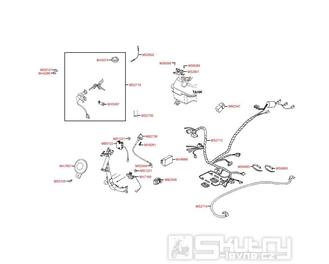 F20 Elektroinstalace / Sada zámků - Kymco Agility 50 RS 2T KE10BA