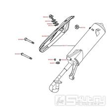 F13 Výfuk - Kymco Agility 50 Basic 4T