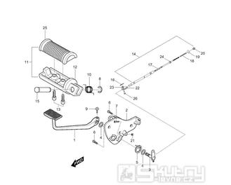 29 Nožní brzda / Stupačky - Hyosung GV 125 Aquila