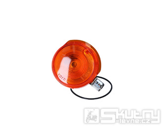 Blinkr přední oranžový 80mm s chromovanou koncovkou pro Simson S50, S51, S70, SR50, SR80