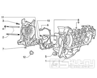 T2 Skříň klikové hřídele - Gilera Runner VX 125 4T (ZAPM24100, ZAPM24000)