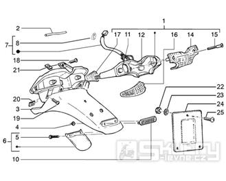 T47 Zadní koncové světlo - Gilera Runner Purejet 50 1998-2005 (ZAPC36100)