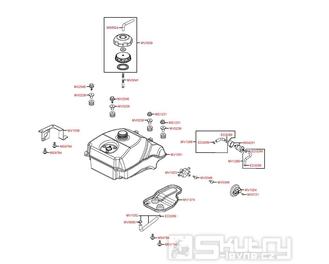 F10 Nádrž / Palivový kohout - Kymco KXR 250 Sport