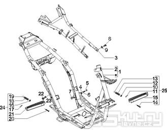 2.01 Rám, stupačky - Gilera Runner 50 PureJet 2010-2011 (ZAPC46200)