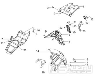2.37 Zadní kryt, blatník - Gilera Runner 125 "SC" VX 4T 2006 (ZAPM46300)
