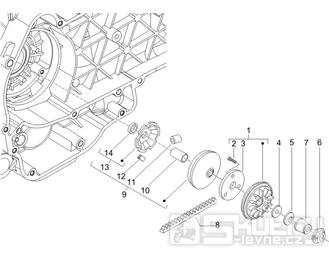 1.13 Řemen variátoru, variátor - Gilera Runner 125 "SC" VX 4T 2006-2007 (ZAPM46100)