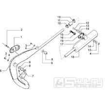 T15 Výfuk, tlumič výfuku - Gilera RK 50 (VTBC 08000 0001001)