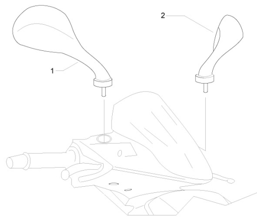 2.45 Zrcátka - Gilera Runner 50 SP 2010-2012 (ZAPC46100, ZAPC46300, ZAPC4610001)